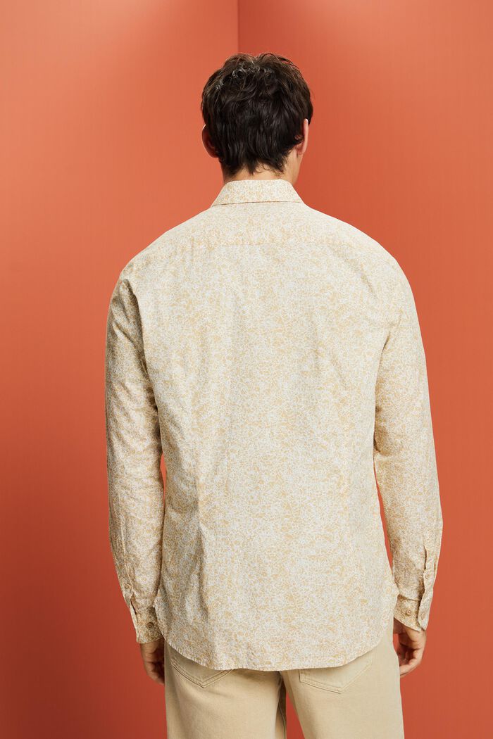 Mönstrad skjorta, 100% bomull, SAND, detail image number 3