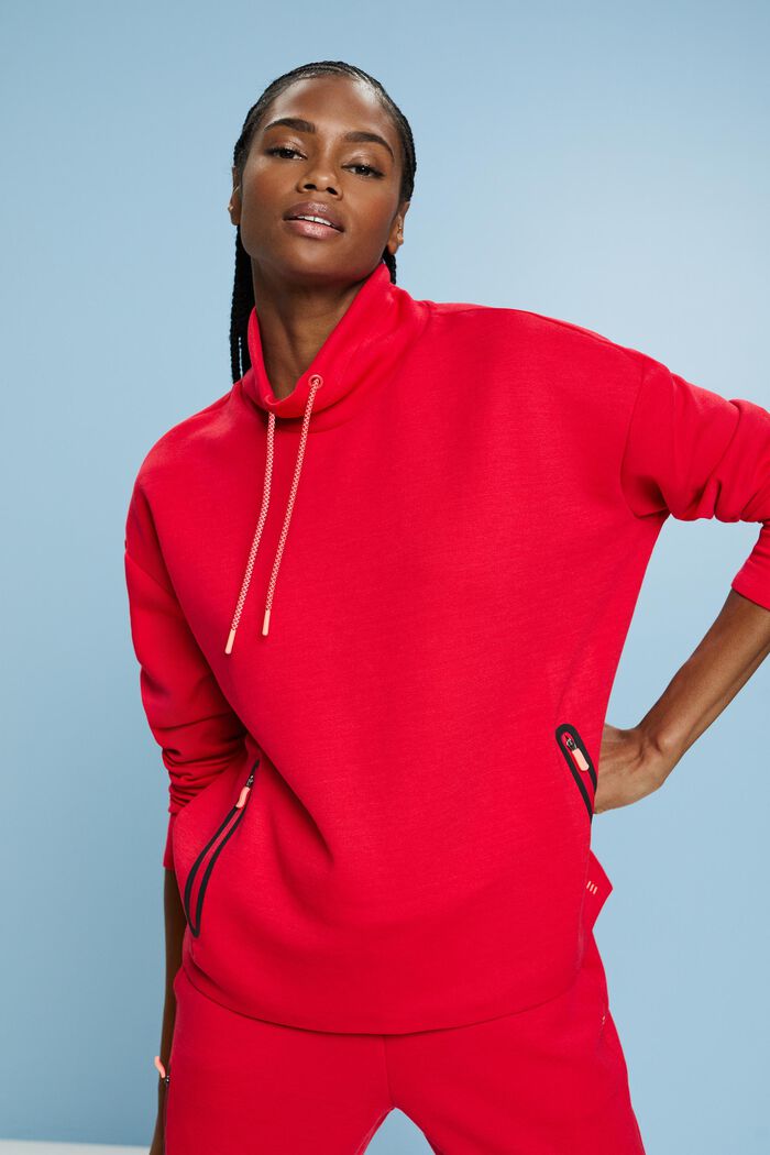 Tränings-sweatshirt, RED, detail image number 0