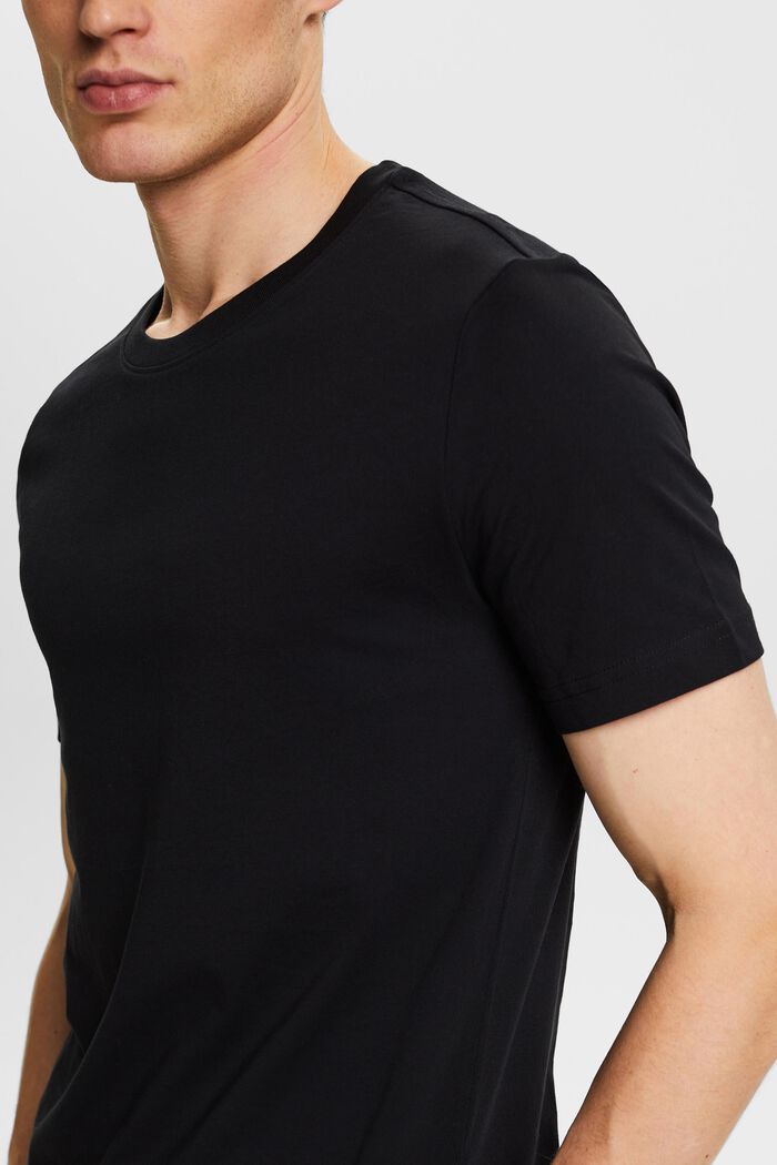 Jersey-T-shirt i ekologisk bomull, BLACK, detail image number 2