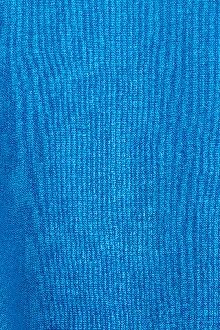 Tröja med halvpolokrage, LENZING™ ECOVERO™, BLUE, detail image number 5