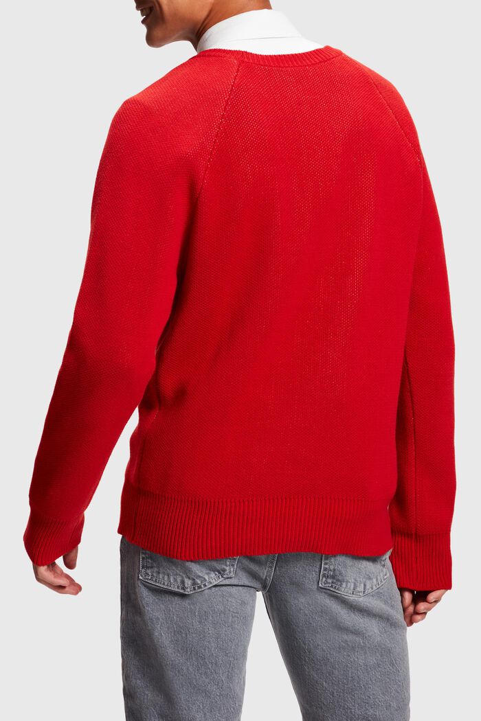 Stickad tröja i unisexmodell, RED, detail image number 3