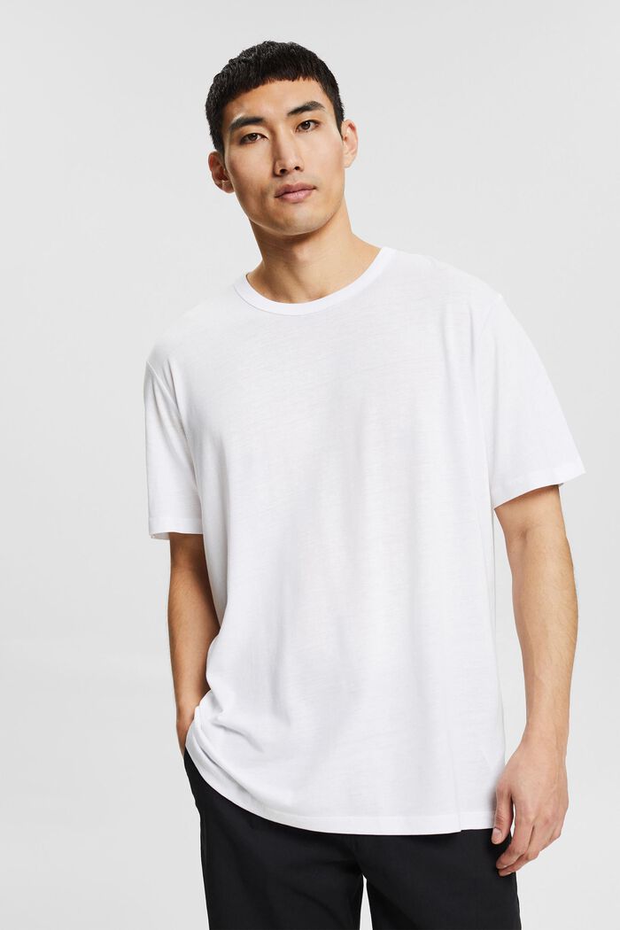 Med TENCEL™: T-shirt i oversize, WHITE, detail image number 0