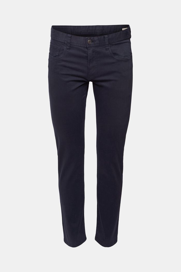 Jeans med smal passform, ekologisk bomull, NAVY, detail image number 2