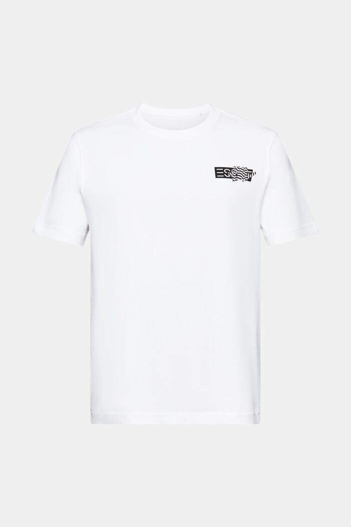 Grafisk T-shirt i bomullsjersey, WHITE, detail image number 5