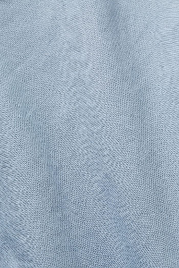 Shorts med knytskärp, bomull-linnemix, LIGHT BLUE LAVENDER, detail image number 5
