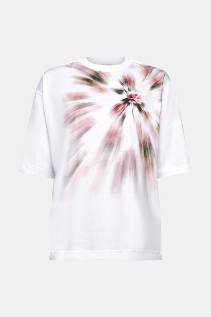 Oversize-T-shirt med grafiskt tryck, WHITE, detail image number 6