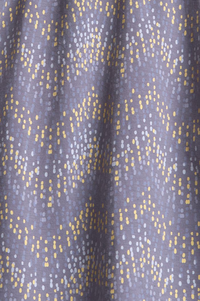 Kort pyjamasbyxa i ekobomull, GREY BLUE, detail image number 4