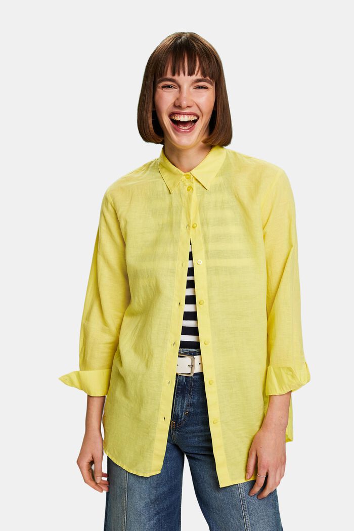 Blouses woven, PASTEL YELLOW, detail image number 0