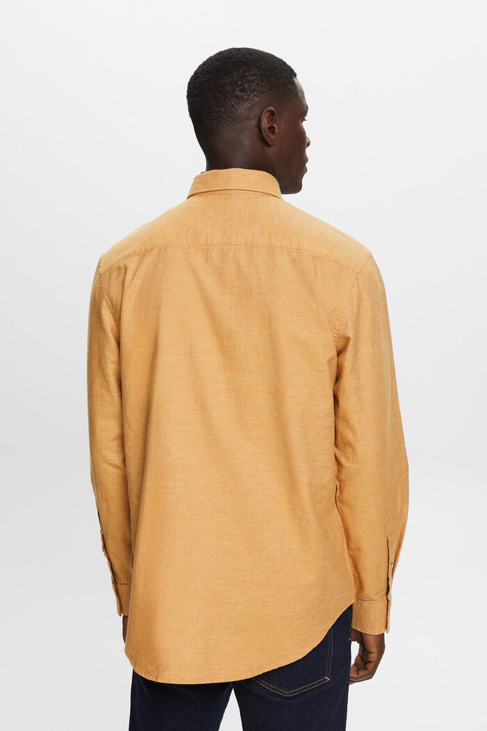 Melerad skjorta, 100% bomull, CAMEL, detail image number 3