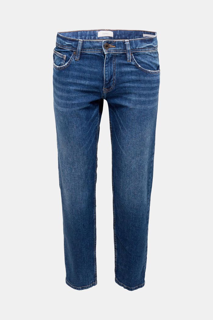 Jeans med medelhög midja och raka ben, BLUE MEDIUM WASHED, detail image number 2