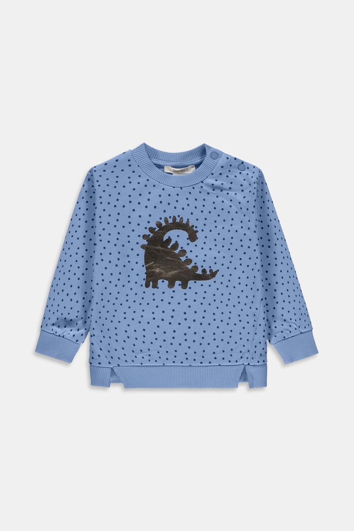 Sweatshirt med tryck, ekobomull, BRIGHT BLUE, detail image number 0