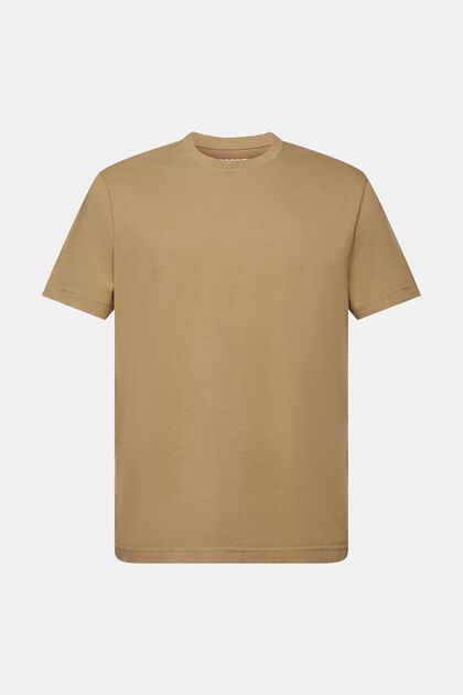 T-shirt i jersey med rund ringning, 100% bomull