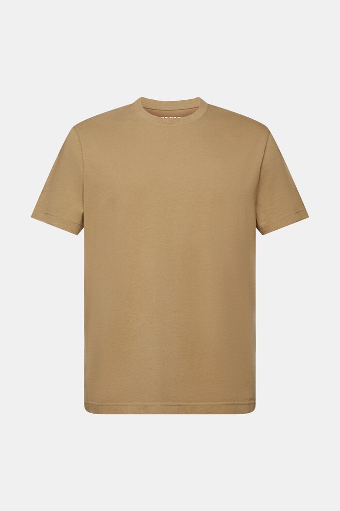 T-shirt i jersey med rund ringning, 100% bomull, KHAKI GREEN, detail image number 6