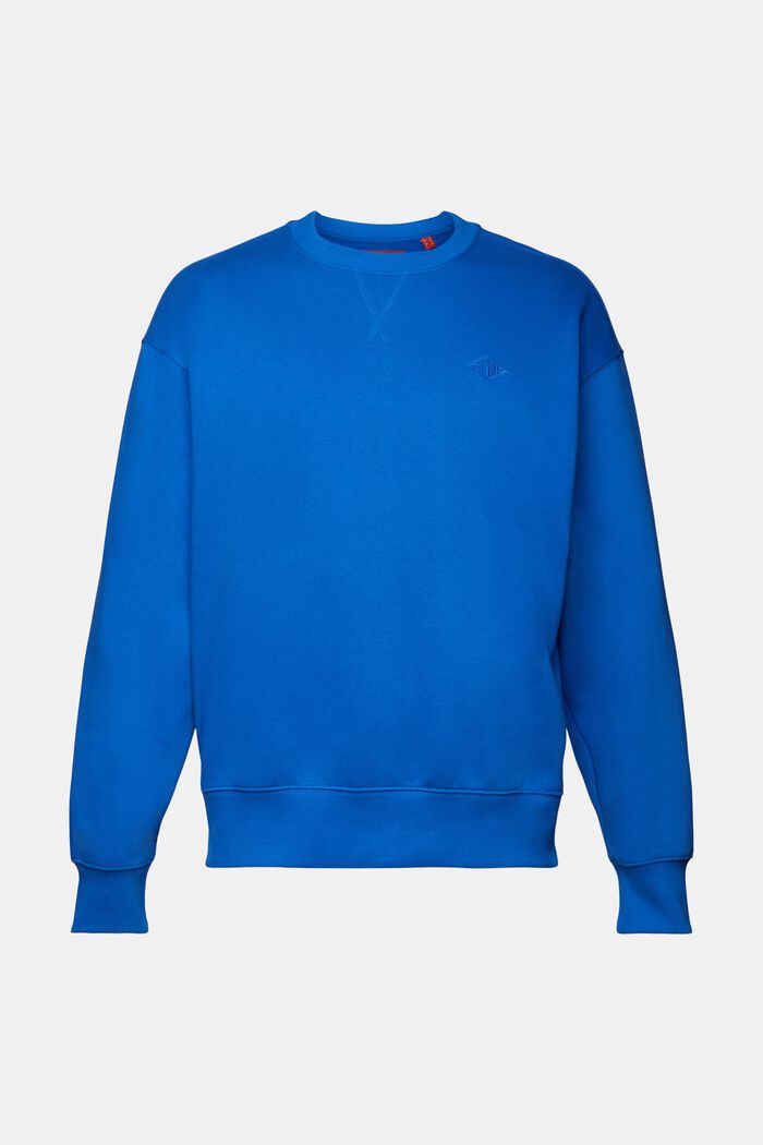 Sweatshirt med logobroderi, BRIGHT BLUE, detail image number 6