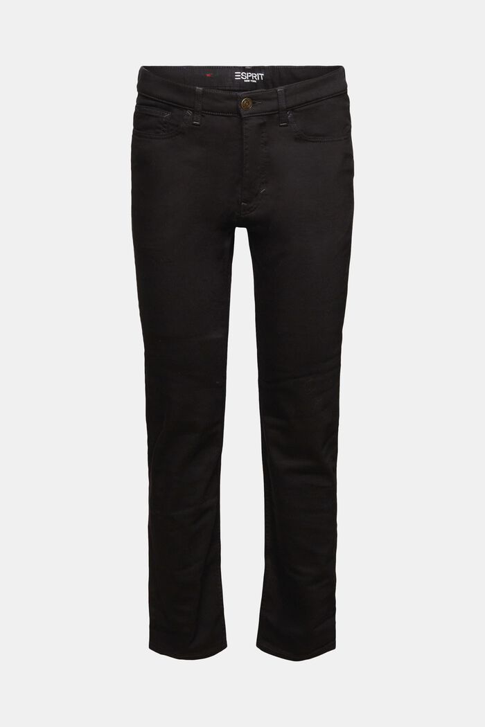 Raka jeans med medelhög midja, BLACK RINSE, detail image number 6