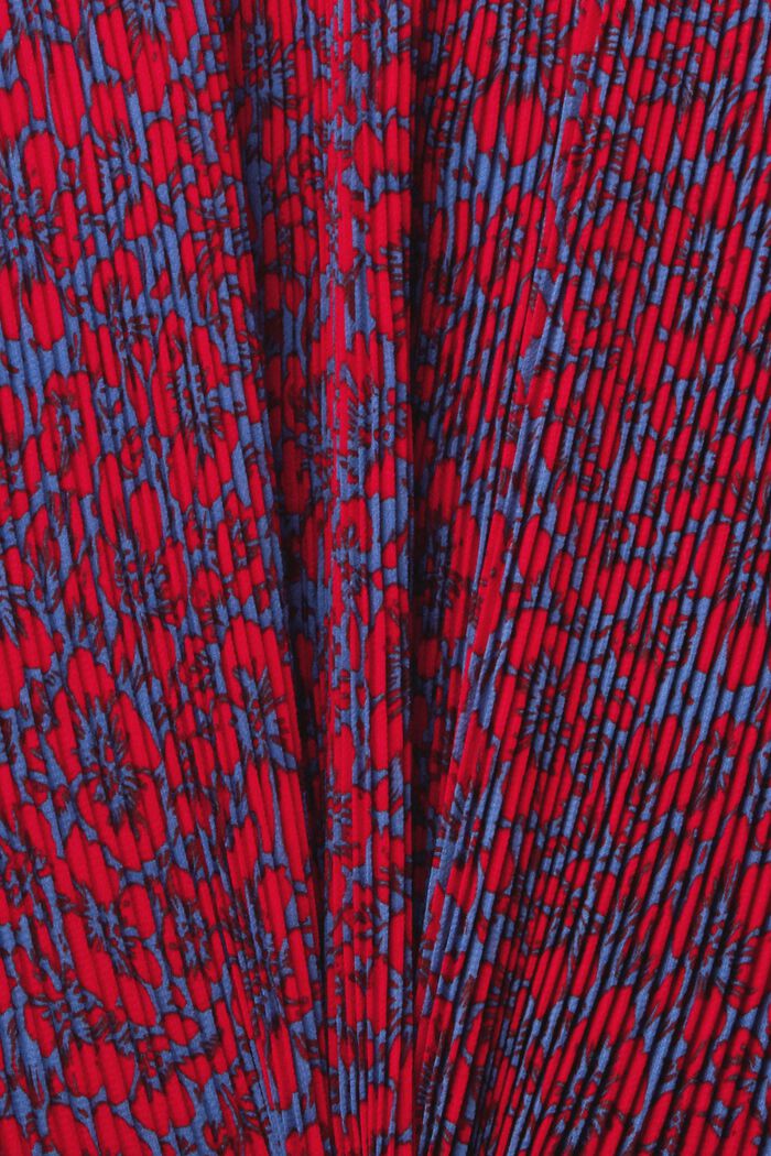 Mönstrad, plisserad klänning, BLUE, detail image number 1