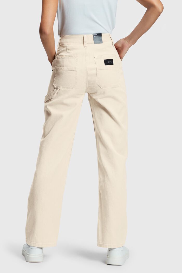 Raka workwear-jeans i 90-talsstil med hög midja, SAND, detail image number 1