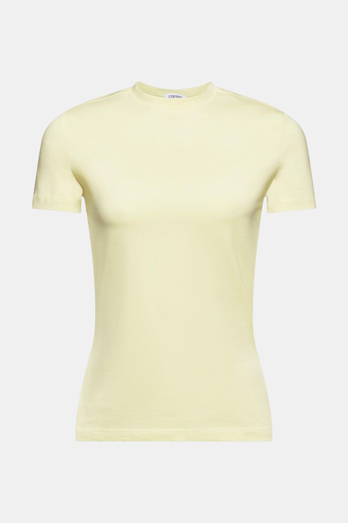 Rundringad T-shirt, LIME YELLOW, detail image number 6