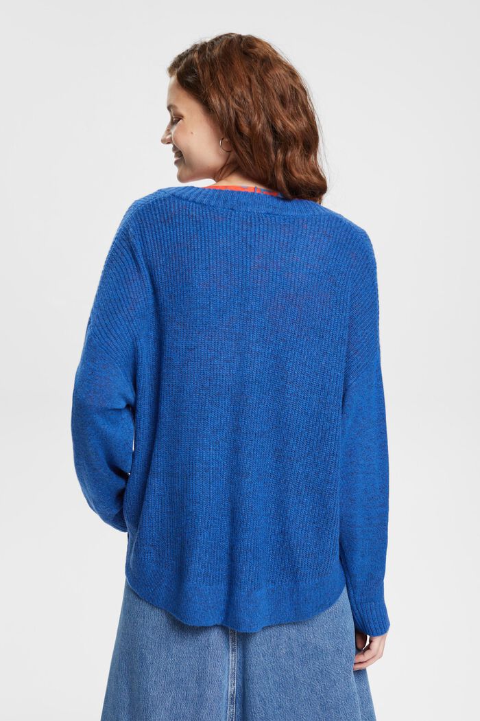 Ullmix: V-ringad tröja, BLUE, detail image number 3