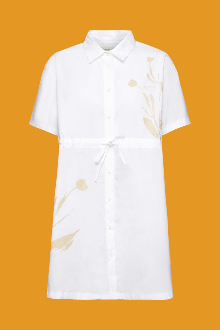 Miniskjortklänning med mönster, WHITE, detail image number 6