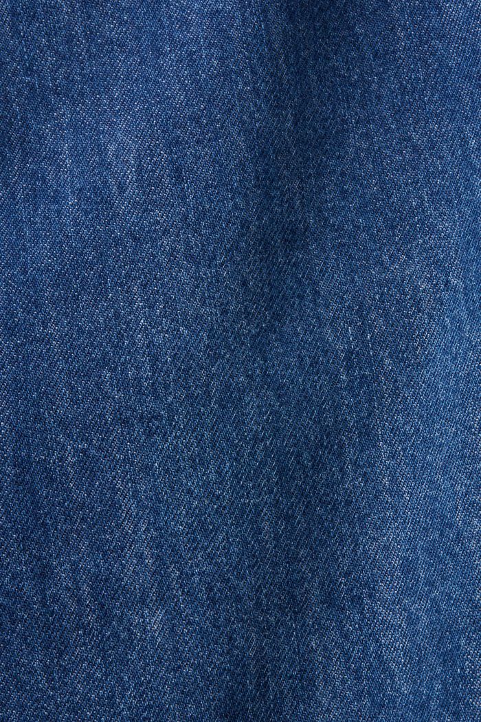 Midikjol med assymetrisk linning, BLUE DARK WASHED, detail image number 6