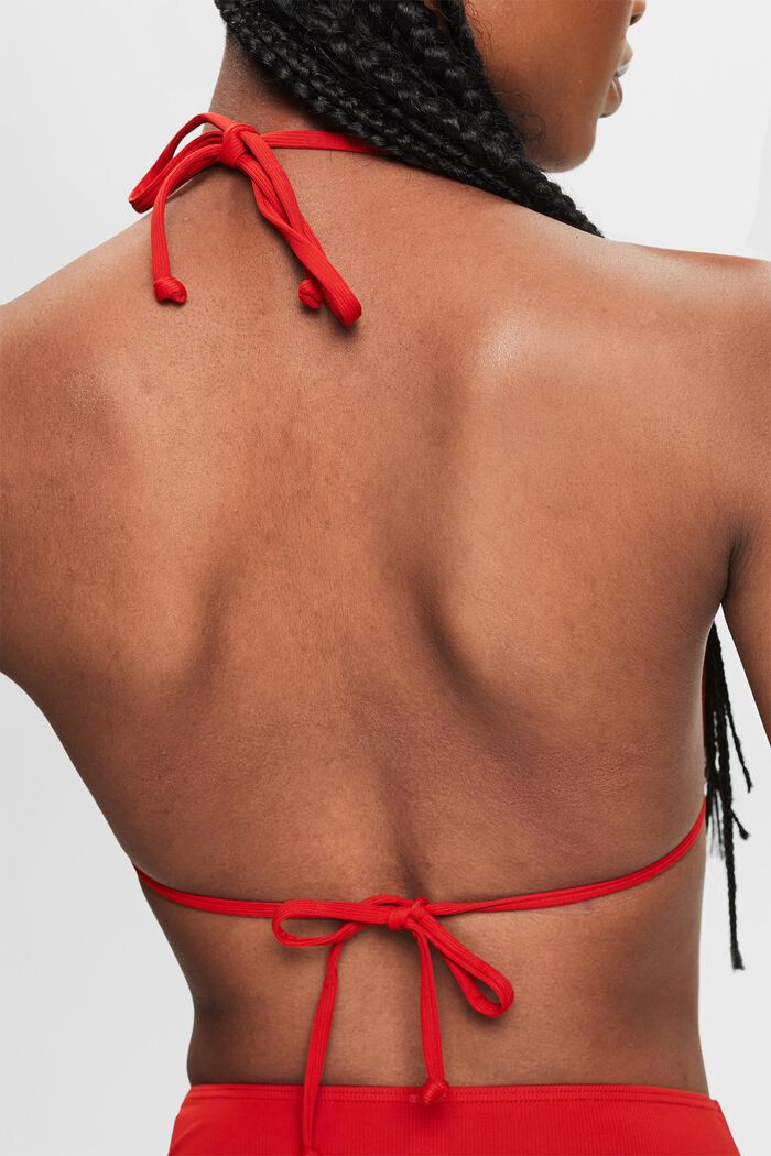 Vadderad trekantig bikiniöverdel, DARK RED, detail image number 1