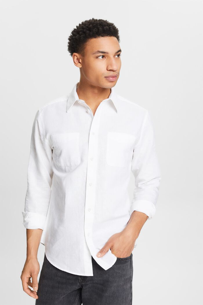 Långärmad skjorta, WHITE, detail image number 4