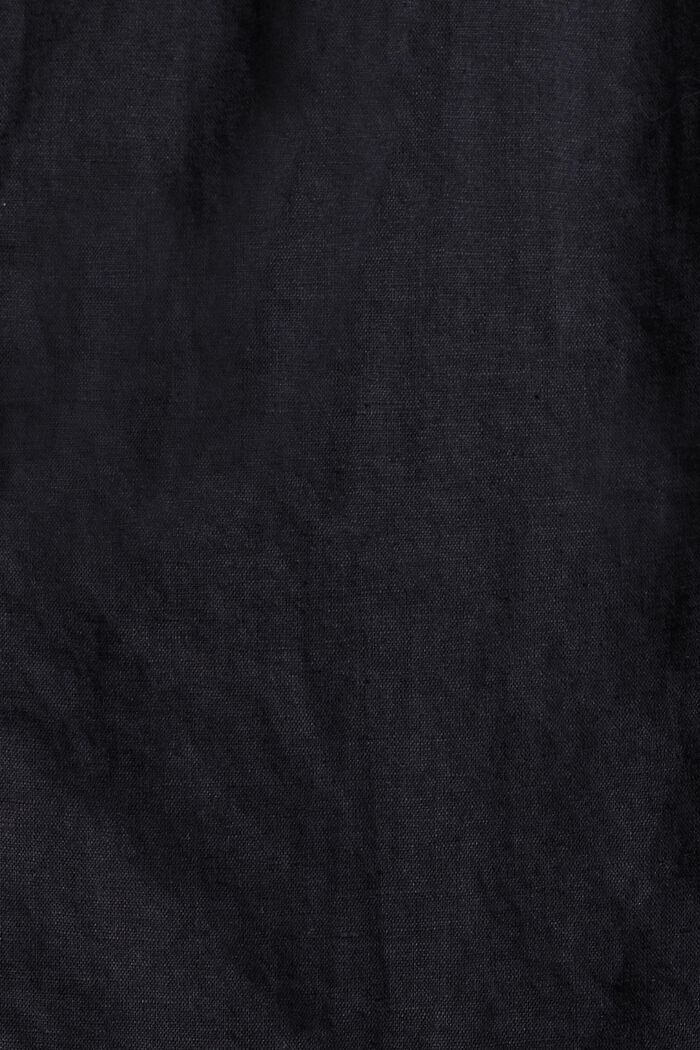 I linnemix: klänning i midilängd, BLACK, detail image number 4