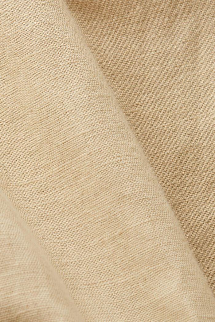Skjortklänning i bomull-linnemix, SAND, detail image number 5