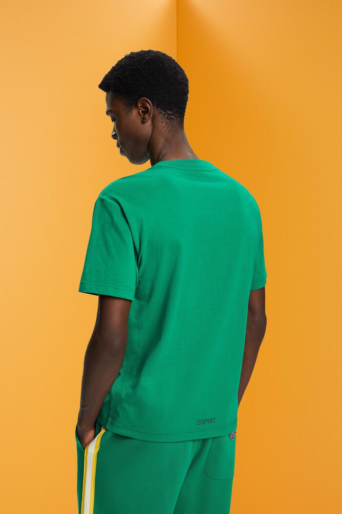 T-shirt i bomull med delfintryck, GREEN, detail image number 3