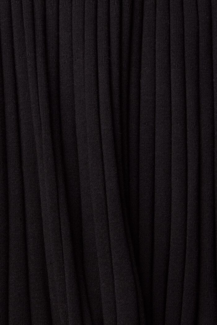 Stickad klänning med skärp, LENZING™ ECOVERO™, BLACK, detail image number 6