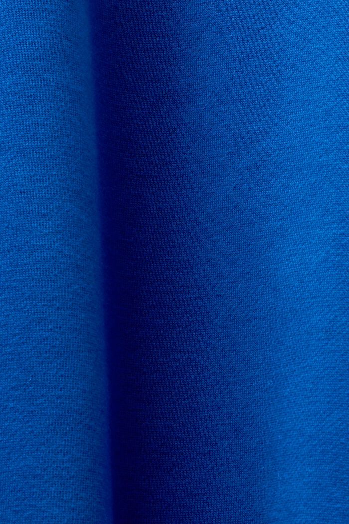 Huvtröja i fleece med logo, unisexmodell, BRIGHT BLUE, detail image number 6
