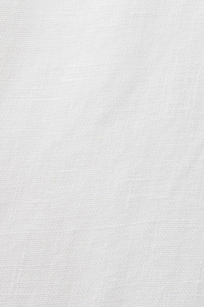 Croppade linnebyxor, WHITE, detail image number 5