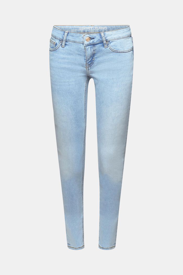 Skinny-jeans med låg midja, BLUE LIGHT WASHED, detail image number 6