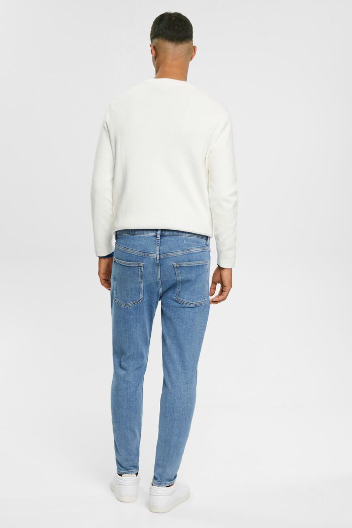 Jeans i morotsmodell, BLUE BLEACHED, detail image number 4