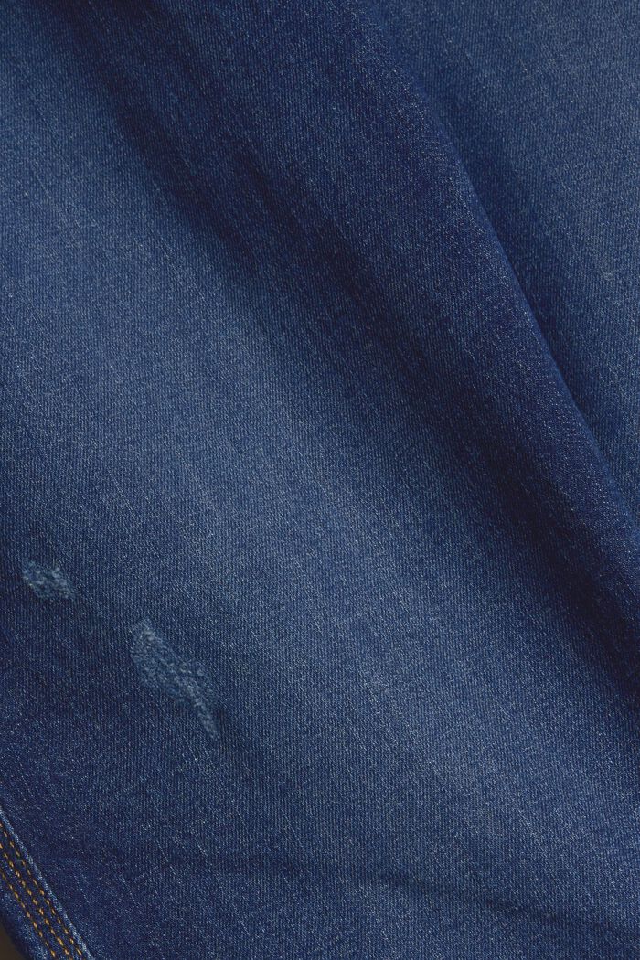 Slitna jeans i ekobomull, BLUE LIGHT WASHED, detail image number 4