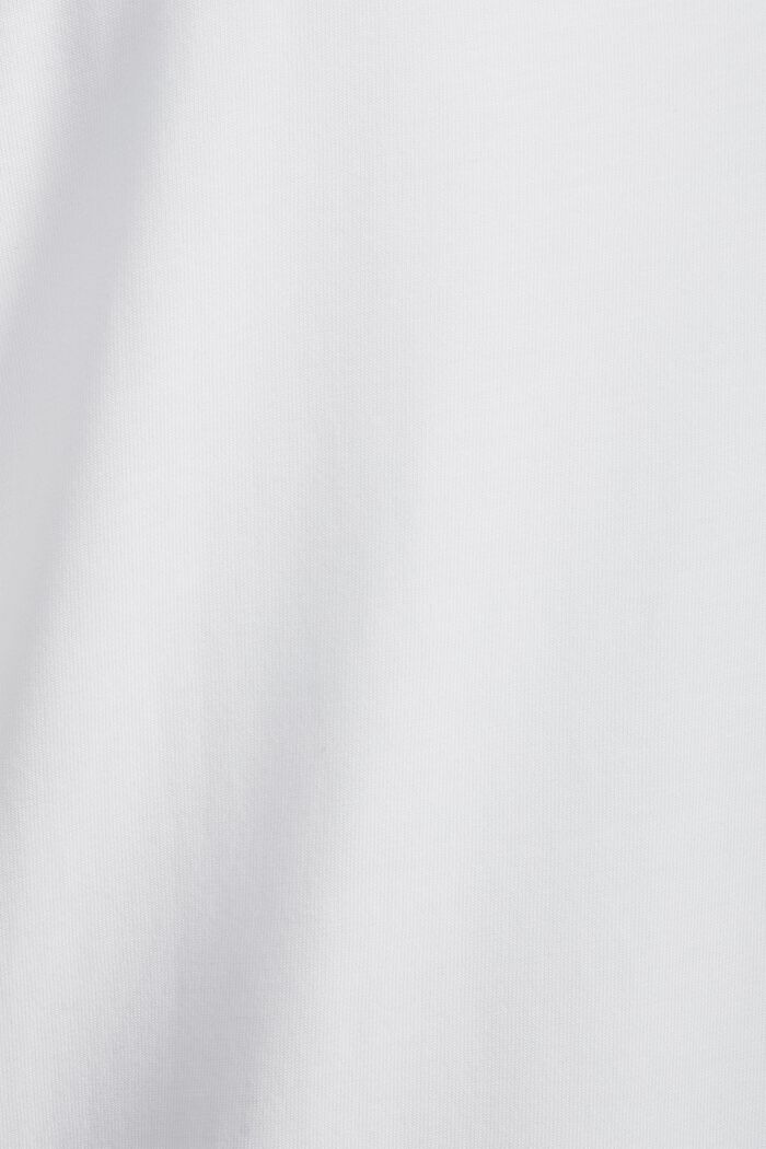 Broderad klänning i bomullsjersey, WHITE, detail image number 4
