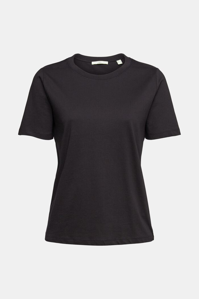 Enfärgad T-shirt, BLACK, overview