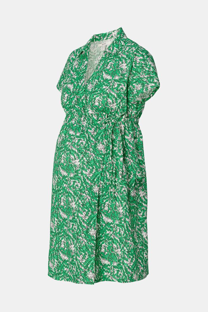 MATERNITY Skjortklänning i omlottdesign, BRIGHT GREEN, detail image number 5