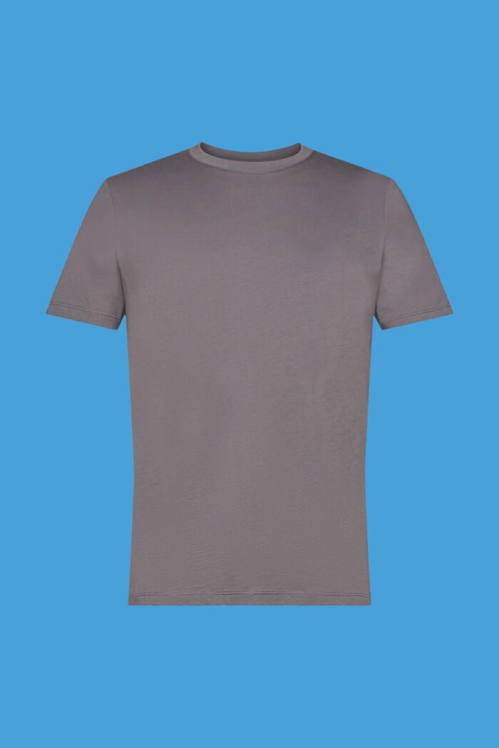Rundringad T-shirt i jersey, DARK GREY, detail image number 6