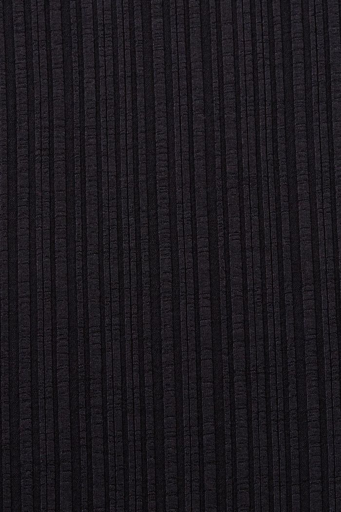Ribbstickad midiklänning, BLACK, detail image number 4