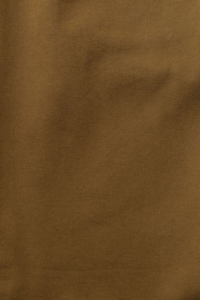 Shorts i 100% pimabomull med hög midja, KHAKI GREEN, detail image number 1