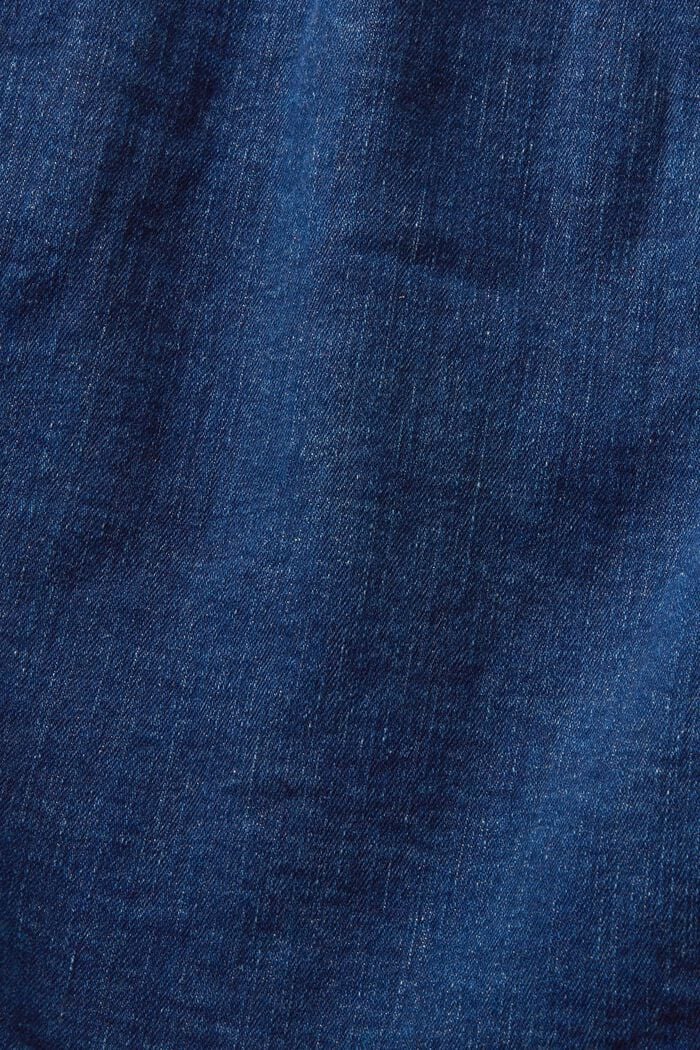 Jeansjacka i sliten look, ekologisk bomull, BLUE DARK WASHED, detail image number 5