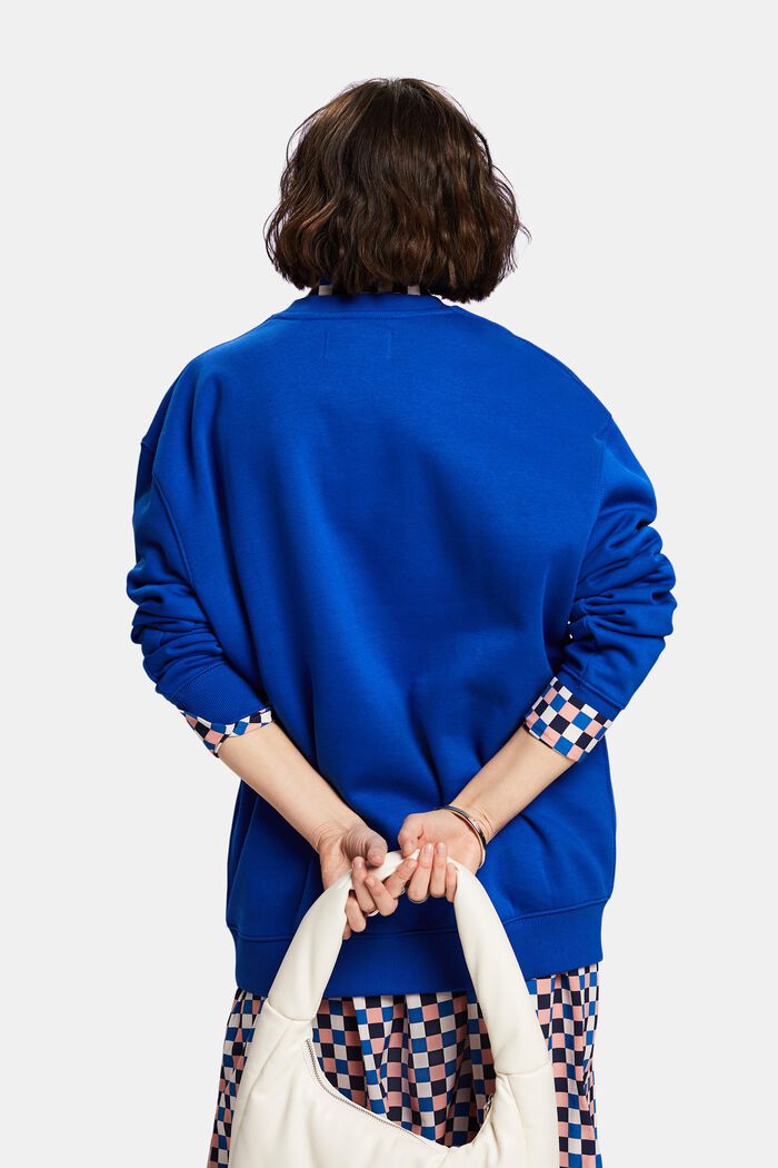 Sweatshirt i bomullsmix, BRIGHT BLUE, detail image number 2