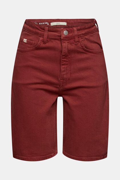 Bermudashorts med stretch, TERRACOTTA, overview