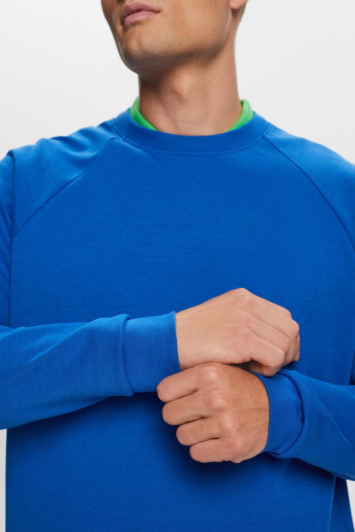 Klassisk sweatshirt, bomullsblandning, BRIGHT BLUE, detail image number 2