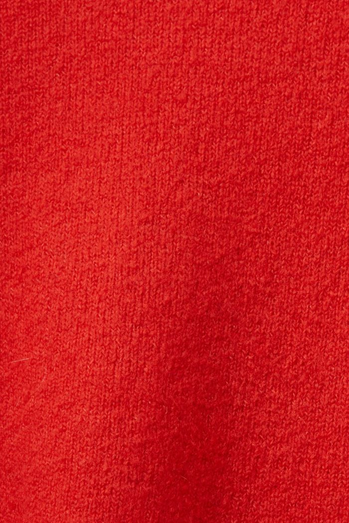 Stickad miniklänning, RED, detail image number 5