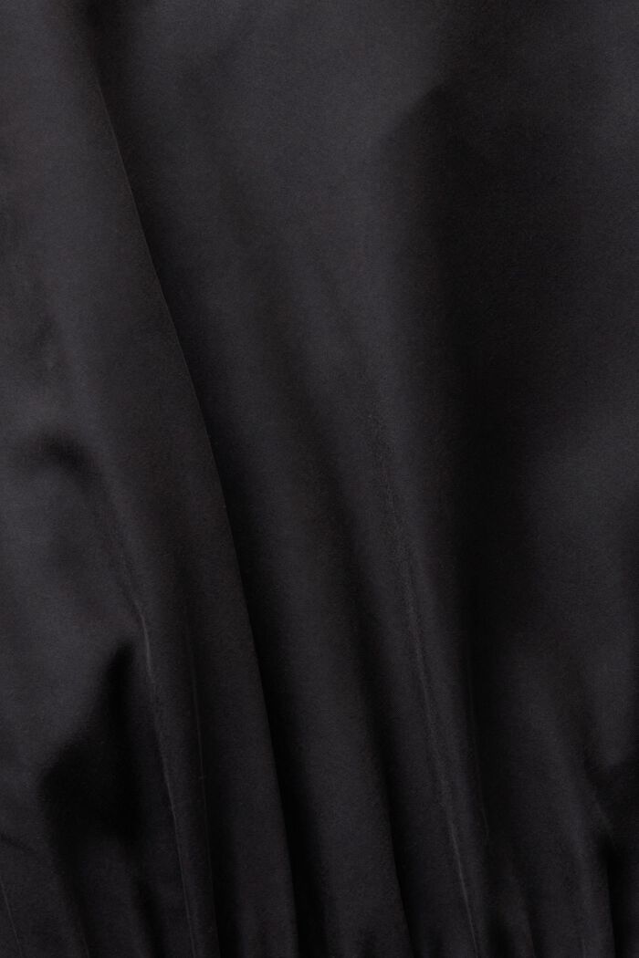 Midiklänning av tvättat siden, BLACK, detail image number 4