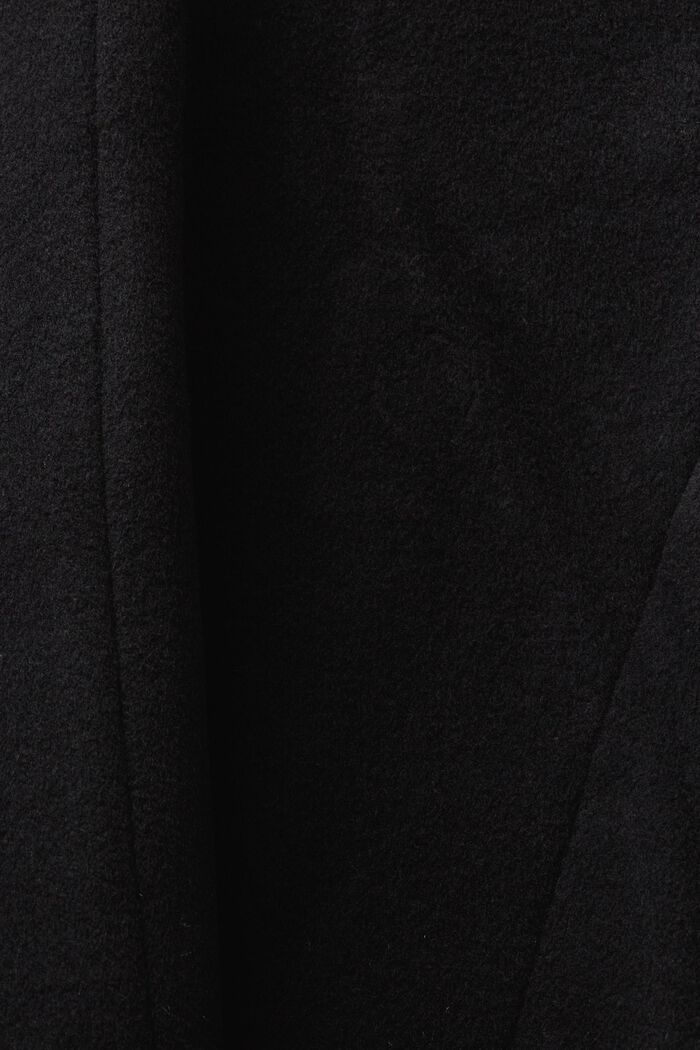 Återvunnet: kappa i ullmix med kashmir, BLACK, detail image number 5