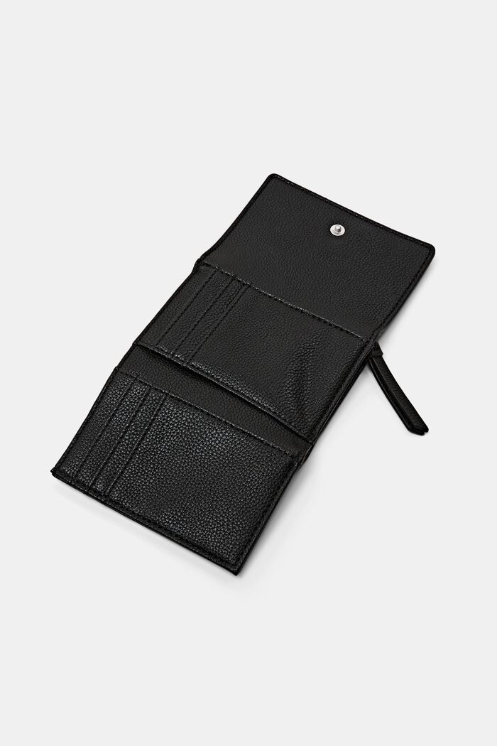 Glansig plånbok med viklock, BLACK, detail image number 3
